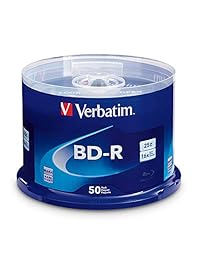 Verbatim BD-R 25GB 6X Blu-ray Recordable Media Disc 25GB unidad de disco óptico caja con eje