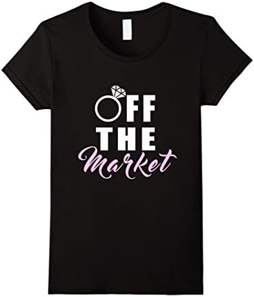 Womens Fiance Rose Gold Proposal Engagement Wedding T-shirt Medium Black