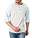 Aiyino Mens Henley Short Sleeve with 3 Buttons - Assorted Colors Large Sky Blue Shirts
