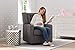 Delta Children Milan Upholstered Glider Swivel Rocker Chair, Sweet Grey