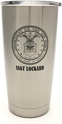 DoGood DesignsYETI Rambler Engraved w/US Air Force Seal and Name - Available in your choice of colors