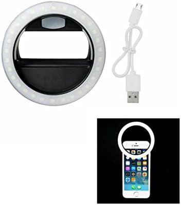 Rechargeable Selfie Ring Fill Light Portable Mini 30 LEDs with 4 brightness levels for iPhone 7/7 Plus /6/6s, S7/S7 Edge ,S6 Edge/S6