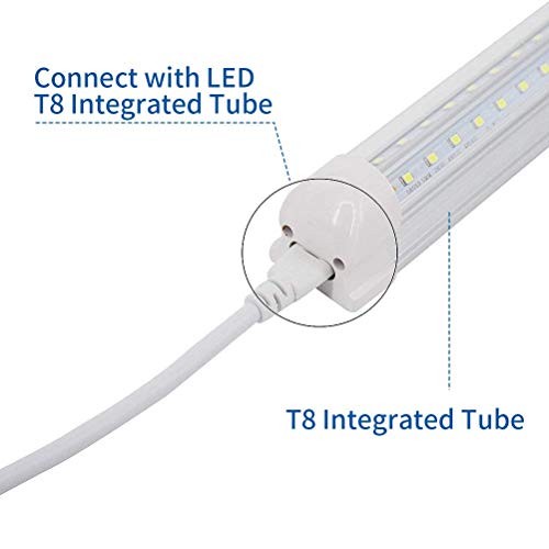(24 inch 4Pack) LELEJU T5 T8 LED Tube Light Fixture for Serial