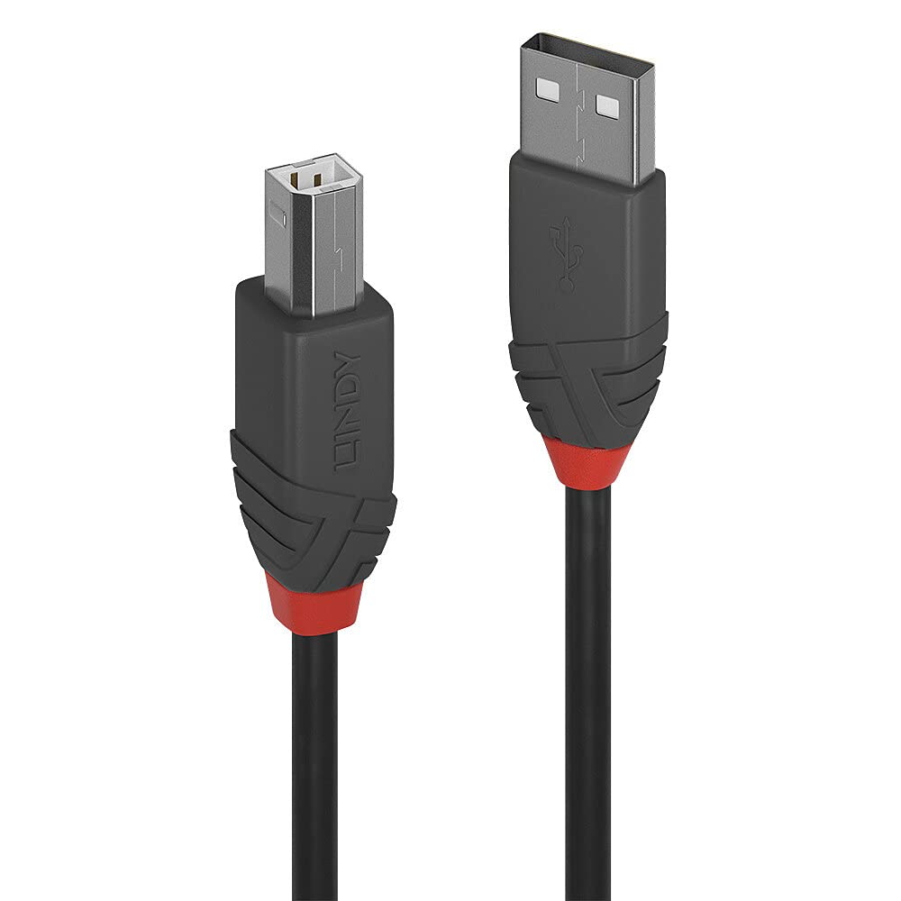 Lindy 10m USB 2.0 Printer Cable, USB-A to USB-B Cable ,Scanner and Printer cable for HP, Canon, Dell, Epson, Brother, Electric Piano, Anthra line โ image 1