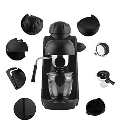 Black Super-Automatic Espresso Coffee Machine Combination Single Steam Foaming Portable Coffee Machine