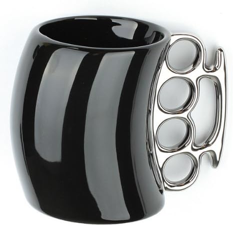 Amazon Co Jp ブラックスタイリッシュなナックルダスターマグ拳カップギフト ホーム キッチン