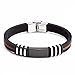 JUSNOVA 17Pcs Braided Leather Bracelets for Men Women Wooden Beaded Cuff Wrap Bracelet Adjustable Brown