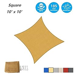 AsterOutdoor Sun Shade Sail Rectangle 10' x 10' UV