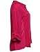 Plus4u Women's Basic Button Down Blouse w/Ribbed Sides
