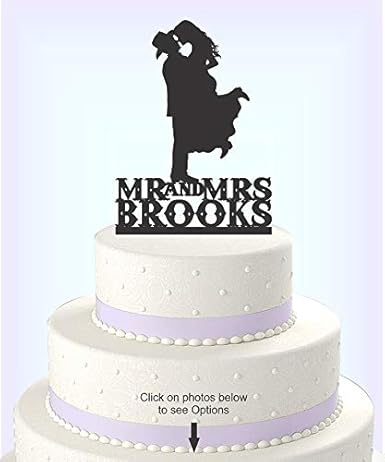 Country Western Wedding Cake Topper Silhouette Cowboy With Hat