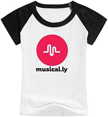 Justfly Little Boys Girls Musical Cotton Raglan T-shirt XL Black