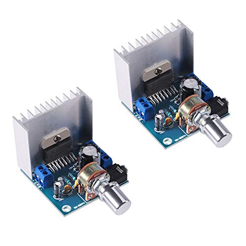 TDA7297 15W+15W Digital Amplifier Module, 30W Audio Power 12V DC Mini Stereo Amp Amplify Dual Channel Power Stereo for DIY Sound Amplify System Component Home Car Vehicle Auto Computer Speaker-2 Pack