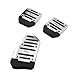 HDE 3 Piece Non Slip Pedal Kit Gas Clutch Brake Cover Pads for Manual Transmission Vehicles (Chrome and Black)
