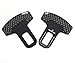 LUJII Universal Vehicle Mounted Carbon Fiber Blue Spun Car Safety Seat Belt Buckle Clip 2Pack,Suitable for Most European and American Cars