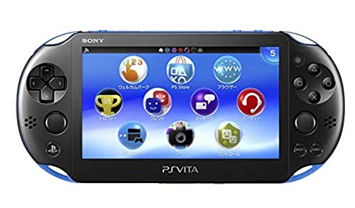 Sony Playstation Vita Wi-Fi 2000 Series with AC Adapter and Silicon Joystick Covers (Renewed) (Piano Black/Matte Blue) - Thumbnail 2