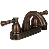 Dura Faucet (DF-PL620L-ORB) Designer Two Handle Arc Spout RV Lavatory Faucet (Oil Rubbed Bronze)