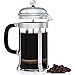 JavaPresse French Press Coffee and Tea Maker - Best Reinforced Glass with Chrome Frame - 8 Cup (34 ounce)