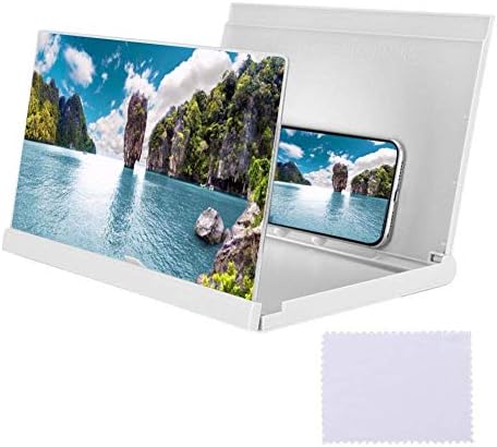 HaoLi 12″ Screen Magnifier, Foldable Phone Stand with HD 3D Video Mobile Phone Screen Magnifier