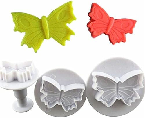 3 pcs/Set Butterfly Shape cake mold 3D Cute Animal PlasticCookie Mold Fondant Cake Mold Beer Butterfly Cookie Cutter