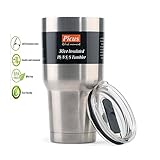 Stainless Steel Tumbler,Picus 30 oz (Ounce) Double Wall Vacuum Insulated Rambler,Thermal Coffee Travel Cup Rambler Mug (Stainless Steel)