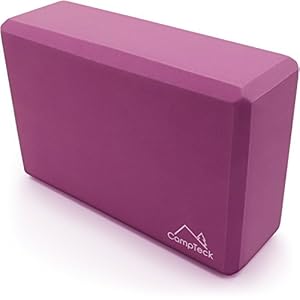 CampTeck U6788 EVA Foam Yoga Block Lightweight & Portable for Pilates, Fitness Exercise, Strength, Balance and Flexibility Training – Purple