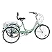 H&ZT 26″ Meridian Adult Tricycle 1/7 Speed 3 Wheel Bikes for Adults, Adult Tricycle Trike Cruise Bike with Large Size Basket for Recreation, Shopping, Exercise (Cyan, 26″ / 7-Speed)thumb 4
