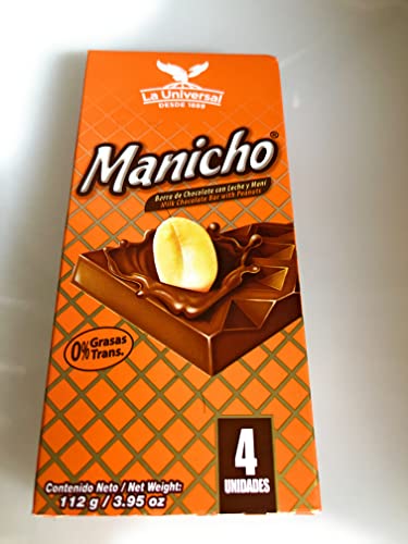 New Manicho 4 Pack Size Limited Edition Manicho Chocolate Ecuadorian Chocolate Con Sabor a Mani Nestle Chocolate at Amazon