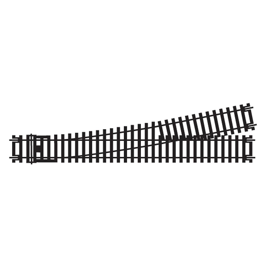 Hornby R8077 OO Gauge Left Hand Express Point Track - Extra Track Pieces for Model Railway Sets, Model Train Track Pieces - Scale 1:76, Black