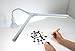 daylight Company Duolamp Clamp Light, Double Head, Touch Dimmable Desk Lamp, 4 Brightness Level, Ideal for Hobbies, Art, Beauty Salons, Reading and More, White [Energy Class A]