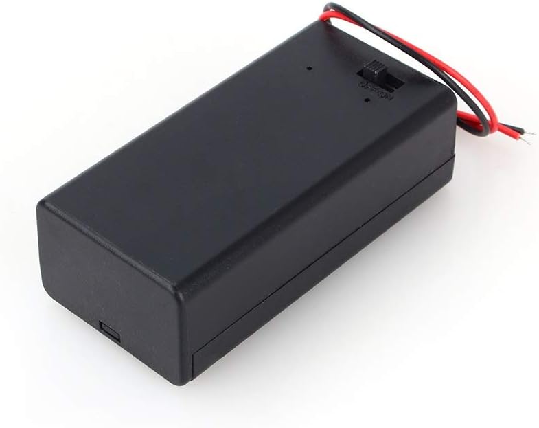 Samfox Battery Holder Case - 9V Volt PP3 Battery Holder Box, DC Case w/Wire Lead with ON/OFF Switch Cover Durable - Image 3