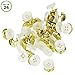 Evelots Instant Button Pins, Shirt/Blouse/Collar/Sleeve, Imitation Pearl- Set/24