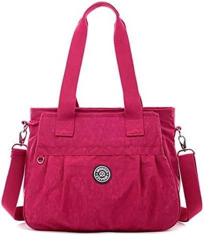 Tiny Chou Lightweight Water Resistant Nylon Totes Crossbody Bag Shoulder Bag with Pockets Large