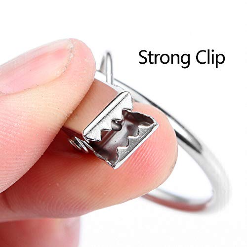 image for DEZENE Clip Curtain Rings - 28 Pack,1.25 Inch,Strong Metal,Rustproof -