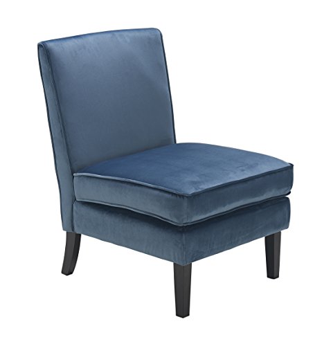 Elle Decor UPH10020C Elle Décor Olivia Ottoman, Accent Chair, Cobalt - Thumbnail 4