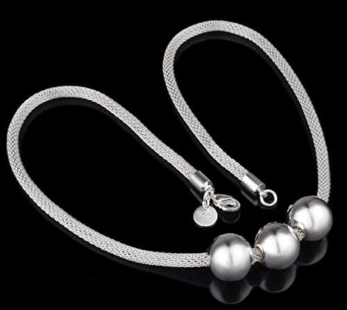 Fashion 925 Sterling Silver Chain Girl Beautiful Necklace With Pendant