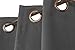 Blackout Room Darkening Curtains Window Panel Drapes - Grey Color 1 Panel- 52 inch wide by 63 inch long each panel 8 Grommets Rings per panel, 1 Tie Back included - by Utopia Bedding