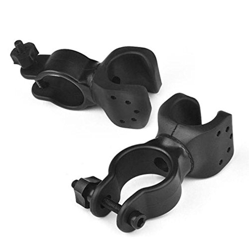 Dartphew Bike Accessories,2PCS 360°Rotation Durable Torch Clip Mount Bicycle Front Light Bracket Flashlight Holder for Outdoor Hiking Camping Hunting Fishing Cycling Running