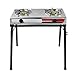 XtremepowerUS Portable Propane Gas Range 2-Burner Stove Auto Ignition Outdoor Grill Camping Cooktop Stoves Tailgate LPG w/Standthumb 1