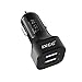 iXCC UL Certified 24W 2.4A Dual Port Universal USB Car Charger High Speed Charging with 3-Feet MFi Certified Lightning Cable for iPhone 7/6s/Plus, iPad Pro/Air 2/mini and More - Black