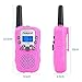 Funkprofi Walkie Talkies for Kids 22 Channels Long Range Rechargeable Walkie Talkies with Battery and Charger, Gift for Boys and Girls, 1 Pair (Pink)