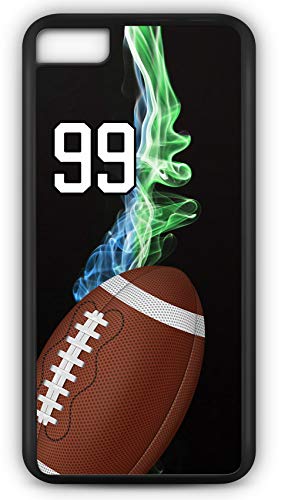 iPhone 7 Plus 7+ Case Create Your Own Football #F002 with Player Number and/Or Name Or Team Name Customizable by TYD Designs in Black Plastic