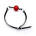 Health Japan (≧▽≦) Soft Open Breathable Leather Mouth Ball Gag, Mouth Gag for Men and Woman SM Adult Game