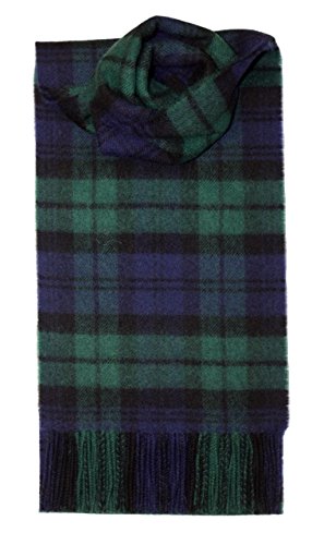 iLuv Black Watch Tartan Scarf Modern Lambswool