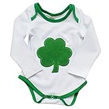 So Sydney Baby Toddler Girls or Boys Happy St. Patrick's Day Onesie Shamrock Romper