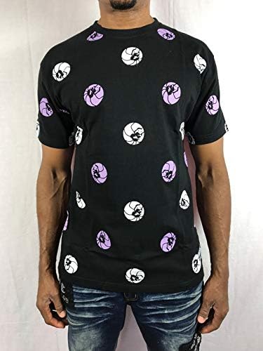 Amazon Nesta Brand Tシャツ 総柄 ロゴ 白 ホワイト 紫 パープル 黒 ブラック ネスタブランド ライオン メンズ ストリート 半袖 春夏 Ts586 Mサイズ Tシャツ カットソー 通販