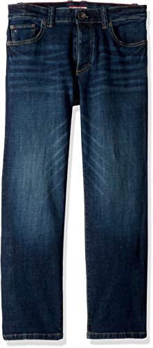 Tommy Hilfiger Adaptive Boys  Big Jeans Relaxed Fit Magnet Buttons, Joel wash, 7