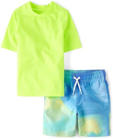 Amazon.com: Hurley Boys Swim Suit 2-Piece Outfit Set, Multi, 4T