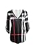 Forlisea Womens V Neck 3/4 Sleeve Casual Plaid Shirt Loose Blouse Pullover Tops