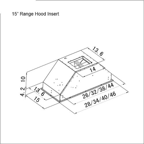 Z Line 69528 Deep Stainless Steel Range Hood Insert, 28Inch Pricepulse