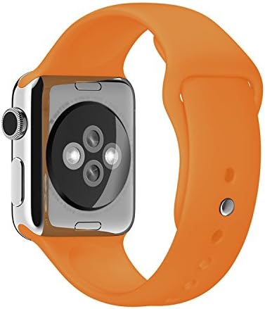 Tounique Watch Band for Apple Watch Strap Wristbands Silicon New Color Replacement Band for 38/42mm Apple Watch Series 3/2/1/Sport Edition 13colors (Hermes orange, 38MM)